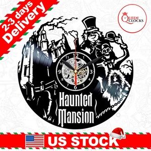 Disney Haunted Mansion Clock Vinyl Wall Decor Gift